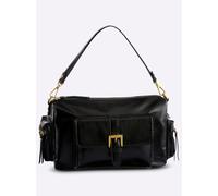 Schultertasche HEINE, Damen, Gr. B/H/T: 30cm x 19cm x 10cm, schwarz, Viskosemischung, unifarben, Taschen Schultertasche (22765104-0) schwarz