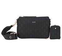 Schultertasche JOOP "collana tessuto jasmina shoulderbag shz", Damen, Gr. B/H/T: 24cm x 15cm x 6cm, schwarz, Nylon, Taschen Schultertasche, Handtasche Damen Umhängetasche Tasche Damen (29794633-0) sch