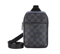 Schultertasche JOOP "cortina piazza slingbag xsvz", Damen, Gr. B/H/T: 14cm x 20cm x 4cm, schwarz, Kunststoff, Taschen Schultertasche, Unisex Umhängetasche, Crossbody-Bag mit Schachbrettmuster (1495944