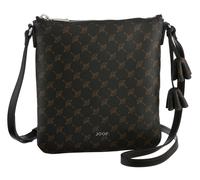 Schultertasche JOOP "flora 1.0 dia shoulderbag mvz1", Damen, Gr. B/H/T: 24cm x 26cm x 3cm, schwarzbraun, Kunststoff, gemustert, Taschen Schultertasche, Umhängetasche, Crossbody mit Logoschriftzug (301