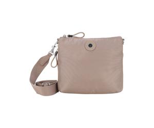 Schultertasche JOOP JEANS "giocoso 1.0 letizia shoulderbag mhz", Damen, Gr. B/H/T: 25cm x 23cm x 6,5cm, taupe, Textil, Taschen Schultertasche, Damen Handtasche, Shoulder Bag mit Logoemblem (99959544-0