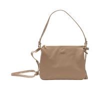 Schultertasche JOOP "roma noreen shoulderbag shz", Damen, Gr. B/H/T: 26cm x 19cm x 12cm, sesame, Lederimitat, Polyester, Taschen Schultertasche, Damen Handtasche, Umhängetasche, Tragetasche mit Logove
