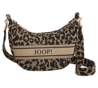 Schultertasche JOOP "sicilia shoulderbag mvz", Damen, Gr. B/H/T: 16cm x 27cm x 9cm, braun (dunkelbraun), Textil, Taschen Schultertasche, Damen Handtasche, Hobo, Umhängetasche im modischen Animal-Print