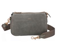 Schultertasche JOOP "sofista dolce jasmina shoulderbag shz", Damen, Gr. B/H/T: 24cm x 15cm x 6cm, grau, Lederimitat, Taschen Schultertasche, Damen Umhängetasche mit Logoschriftzug (51226742-0) grau