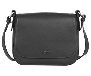 Schultertasche JOOP "sofisticato 1.0 esmera shoulderbag shf", Damen, Gr. B/H/T: 22cm x 17cm x 6cm, schwarz, Rindsleder, Taschen Schultertasche, aus Rindsleder, mit verstellbarem Schulterriemen, Querfo