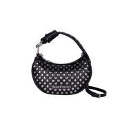 Schultertasche JUICY COUTURE "BLOSSOM STUDS S. HOBO Damen", Damen, Gr. B/H/T: 8cm x 16cm onesize, schwarz, Polyurethan, Taschen Schultertasche, Schultertasche Damen, Mini Bag, Handtasche, Fashion, Lif