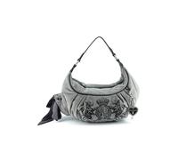 Schultertasche JUICY COUTURE "DAYDREAMER MEDIUM HOBO BAG Damen", Damen, Gr. B/H/T: 10cm x 18cm onesize, grau, Polyester, Polyurethan, Taschen Schultertasche, Schultertasche Damen, Shopper, Handtasche,
