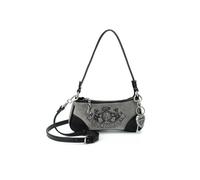 Schultertasche JUICY COUTURE "DAYDREAMER SMALL HOBO BAG Damen", Damen, Gr. B/H/T: 10cm onesize, grau, Polyester, Polyurethan, Taschen Schultertasche, Schultertasche Damen, Shopper, Handtasche, Fashion