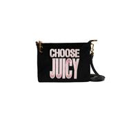 Schultertasche JUICY COUTURE "ELLA FLAT POUCH Damen", Kinder, Gr. B/H/T: 2cm x 17cm onesize, schwarz, Baumwolle, Polyurethan, Taschen Schultertasche, Schultertasche Damen, Mini Bag, Handtasche, Fashio