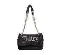 Schultertasche JUICY COUTURE "KIMBERLY CROSSBODY WITH FLA Damen", Damen, Gr. B/H/T: 9cm x 17cm onesize, schwarz, Polyester, Taschen Schultertasche, Schultertasche Damen, Mini Bag, Handtasche, Fashion,