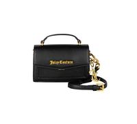 Schultertasche JUICY COUTURE "LILY CROSSBODY WITH FLAP Damen", Damen, Gr. B/H/T: 5cm x 13cm onesize, schwarz, Leder, Taschen Schultertasche, Schultertasche Damen, Mini Bag, Handtasche, Fashion, Lifest
