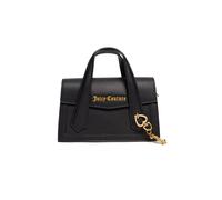 Schultertasche JUICY COUTURE "LILY S. D. HANDLE WITH FLAP Damen", Damen, Gr. B/H/T: 15cm onesize, schwarz, Polyurethan, Taschen Schultertasche, Handtasche Damen, Mini Bag, Abendtasche, Fashion, Lifest