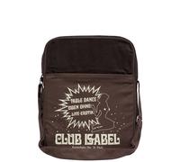 Schultertasche LOGOSHIRT "Club Isabel", Damen, Gr. B/H/T: 12cm x 35cm x 30cm, braun (braun, beige), Baumwolle, bedruckt, mehrfarbig, Taschen Schultertasche, mit hochwertigem Frontdruck (78665962-0) br