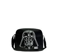 Schultertasche LOGOSHIRT "Darth Vader - Krieg der Sterne", Damen, Gr. B/H/T: 37cm x 28cm x 11cm, schwarz, Lederimitat, bedruckt, mehrfarbig, Taschen Schultertasche, mit coolem Darth Vader-Frontprint (