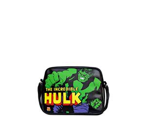 Schultertasche LOGOSHIRT "Hulk", Damen, Gr. B/H/T: 37cm x 28cm, schwarz, Lederimitat, bedruckt, Taschen Schultertasche, mit tollem Print (47600345-0) schwarz