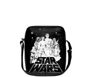 Schultertasche LOGOSHIRT "Krieg der Sterne - Emblem", Damen, Gr. B/H/T: 28cm x 32cm, schwarz, Polyurethan (PU), bedruckt, Taschen Schultertasche, mit Krieg der Sterne-Frontprint (60029002-0) schwarz