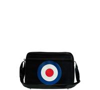 Schultertasche LOGOSHIRT "Target", Damen, Gr. B/H/T: 12,5cm x 30cm x 40cm, schwarz, Kunstfaser, bedruckt, mehrfarbig, Taschen Schultertasche, mit Target Motiv-Druck auf der Front (76492835-0) schwarz