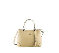 Schultertasche "Mademoiselle", Damen, Gr. B/H/T: 31cm x 23cm x 11cm onesize, beige, Leder, COLLEZIONE ALESSANDRO, Taschen Schultertasche, hochwertiges Rindsleder mit Quaste und Anhänger (10911552-0) b