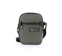 Schultertasche NATIONAL GEOGRAPHIC "Mutation", Damen, Gr. B/H/T: 8cm x 18cm x 13,5cm, grün (khaki), Kunstfaser, unifarben, Taschen Schultertasche, aus recyceltem Polyester (85679311-0) khaki