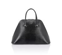 Schultertasche PHILIPP PLEIN "Cocco Crocco Geprägt", Damen, 02, schwarz, Taschen Schultertasche (22044961-0) 02, schwarz