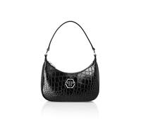 Schultertasche PHILIPP PLEIN "Cocco Crocco Geprägt", Damen, 02, schwarz, Taschen Schultertasche (53679653-0) 02, schwarz
