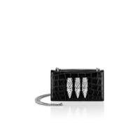 Schultertasche PHILIPP PLEIN "Crocco Print", Damen, 02, schwarz, Taschen Schultertasche (35212246-0) 02, schwarz