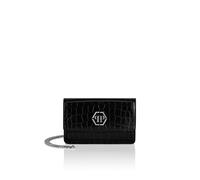 Schultertasche PHILIPP PLEIN "Hexagon Crocco Print", Kinder, 02, schwarz, Taschen Schultertasche (59389960-0) 02, schwarz