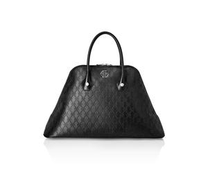 Schultertasche PHILIPP PLEIN "Monogram Verziert", Damen, 0202, schwarz, schwarz, Taschen Schultertasche (71982537-0) 0202, schwarz, schwarz