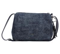 Schultertasche RIEKER, Damen, Gr. B/H/T: 25cm x 18cm x 12cm, blau (jeansblau), Textil, Taschen Schultertasche, Umhängetasche, Damen-Handtasche mit abnehmbarem Logo-Anhänger (90258965-0) jeansblau