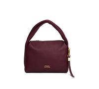 Schultertasche TOMMY HILFIGER "CITY LEATHER MINI BAG", Damen, Gr. B/H/T: 21cm x 16cm x 8cm, dunkelrot, Leder, Taschen Schultertasche, Damen Tragetasche, Abendtasche mit breitem Tragegriff (97820260-0)