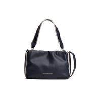 Schultertasche TOMMY HILFIGER "TH SOFT SUMMER MINI BUCKET", Damen, Gr. B/H/T: 27cm x 16cm x 8cm, dunkelblau, Lederimitat, Textil, unifarben, Taschen Schultertasche, Damen Umhängetasche, Minibag, Clutc