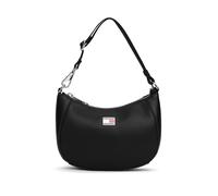 Schultertasche TOMMY JEANS "TJW DAILY ELEVATED SHOULDER BAG", Damen, Gr. B/H/T: 20cm x 13,5cm x 6cm, schwarz, Lederimitat, Taschen Schultertasche, Damen Tragetasche mit verlängerbarem Trageriemen (684