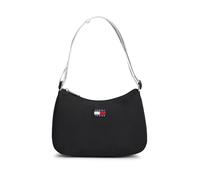 Schultertasche TOMMY JEANS "TJW ESS DAILY SHOULDER BAG", Damen, Gr. B/H/T: 25cm x 18cm x 8cm, schwarz, Textil, Taschen Schultertasche, Damen Umhängetasche, Handtasche, Tragetasche mit Logo-Aufnäher (6