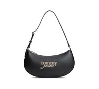 Schultertasche TOMMY JEANS "TJW MUST SHOULDER BAG", Damen, Gr. B/H/T: 27,5cm x 14,5cm x 3cm, schwarz, Lederimitat, Taschen Schultertasche, Damen Handtasche, Umhängetasche mit Kontrast-Logo (10179217-0