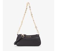 Schultertasche VALENTINO BAGS "ELLY", Damen, Gr. B/H/T: 20cm x 10cm x 3cm, schwarz, Lederimitat, Taschen Schultertasche, Damen Abendtasche mit markanter Logoverzierung an der Umhängekette (23265802-0)