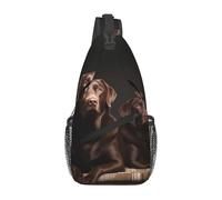Schultertaschen für Damen und Herren, brauner Labrador Retriever, verstellbarer Gürtel, Bauchtasche, Bauchtasche für Reisen, Sport, Laufen, Wandern, Hüfttaschen, Schwarz, Einheitsgröße, Schwarz ,
