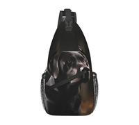 Schultertaschen für Damen und Herren, schwarzer Labrador, verstellbarer Gürtel, Bauchtasche, Bauchtasche für Reisen, Sport, Laufen, Wandern, Hüfttaschen, Schwarz, Einheitsgröße, Schwarz ,