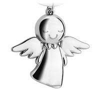 Schutzengel Schlüsselanhänger,Niedlicher Engel Anhänger aus Metall,Deine Auto Partner,Glücksbringer Anhänger,Geschenk Auto Führerschein,Zinklegierung, Glänzend Verchromt, Hoch 4 cm (Silber x 1)
