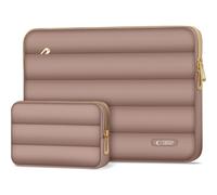 Schutzhülle für Laptop 15" - 16" + kleine Zubehörtasche, Tech-Protect Puffy, Braun