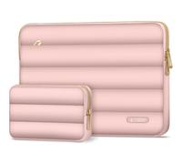 Schutzhülle für Laptop 15" - 16" + kleine Zubehörtasche, Tech-Protect Puffy, Rosa