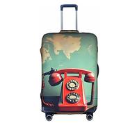 Schutzhülle für Reisegepäck, Koffer-Schutz, passend für 45,7 - 81,3 cm, Kofferhülle, England UK Retro London Telefon, M