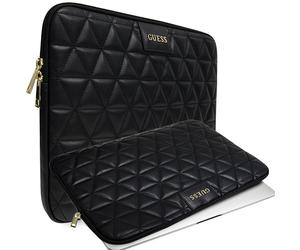 Schutzhülle Guess Sleeve Quilted für Laptops bis zu 13'', Schwarz