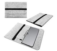 NAUCI Schutzhülle kompatibel mit Microsoft Surface Laptop 5 15 Zoll Filz Tasche Sleeve Hülle Laptop Cover Notebook Case, Farben:Hell Grau