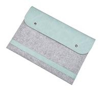 Schutzhülle MacBook Sleeve, Ultra Slim Filz & Leder Schutzhülle aus PU Schutzhülle Notebook-Tasche Tragetasche Laptop für alle 11,6 - 15,4 Zoll MacBook Air/MacBook Pro grün