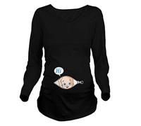 Schwangerschaftsshirt Baby Lustig Langarm Sweatshirt Umstandsshirt Trachten Shirt für Schwangere Schwangerschaft Bluse, Umstandsmode Umstandstop Mutterschaft T-Shirt Casual Langarm Pullover