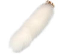 Schwanzschlüsselketten -Kunstfell -Schwanz 15,8 '' Fuchsschwanz, weicher künstlicher Schwanzschlüsselschlüsselketten flauschiger Therian Schwanz Anhänger Langer Fuchs Schwanzschlüsselkettenhalter für
