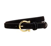 Schwarz,100CM/39.4'',Damengürtel Leder Schwarz Mit Goldener Schnalle, Luxuriöser Wildledergürtel, Eleganter Dünner Ledergürtel Für Jeans Kleid Herbst- Und Winterpullover Mantel