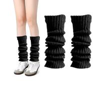 Schwarz Bein Stulpen Damen,Lange Gestrickt Beinwärmer,Leg Warmers,Winter Warm Legwarmers,Ballett Mädchen Beinlinge,Vintage Stricken Legwarmer,Flexibel Beinstulpen,Cosplay Beinstulpen,Fashion Beinlinge