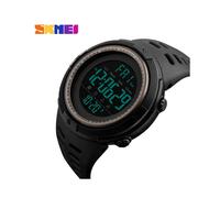 (Schwarz Braun) Marken-Herren-Sportuhren, modische Chronographen-Countdown-Uhr, wasserdichte LED-Digitaluhr,