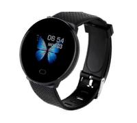(schwarz) D19 Gesundheitsmonitor Bluetooth Smart Watch Farbbildschirm Smart Armband Herzfrequenz Blutdruck